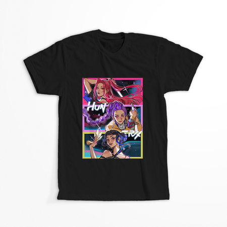 Koszulka Czarna KPop Demon Hunters WYBIERZ KOLOR KOSZULKI I FASON