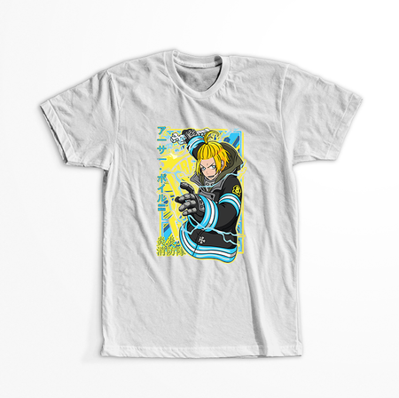 Koszulka Biała Fire Force - WYBIERZ KOLOR KOSZULKI I FASON