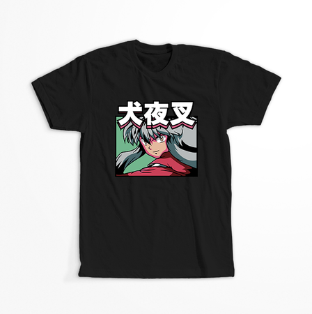 Koszulka Czarna - InuYasha - WYBIERZ KOLOR KOSZULKI I FASON
