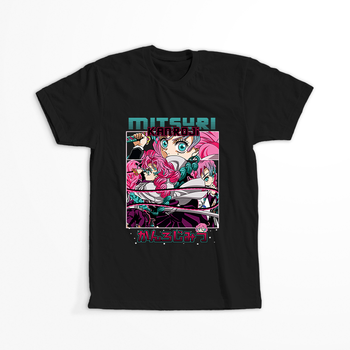 Koszulka Czarna Demon Slayer / Kimetsu no Yaiba / Miecz zabójcy demonów - WYBIERZ KOLOR KOSZULKI I FASON