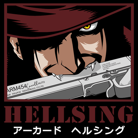 Koszulka Biała - Hellsing - WYBIERZ KOLOR KOSZULKI I FASON