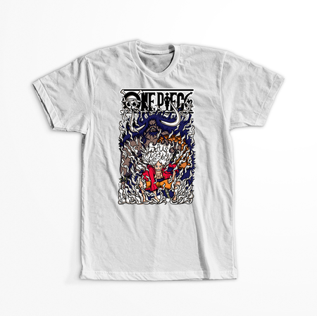 Koszulka Biała One Piece - WYBIERZ KOLOR KOSZULKI I FASON