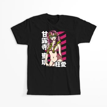 Koszulka Czarna Demon Slayer / Kimetsu no Yaiba / Miecz zabójcy demonów - WYBIERZ KOLOR KOSZULKI I FASON