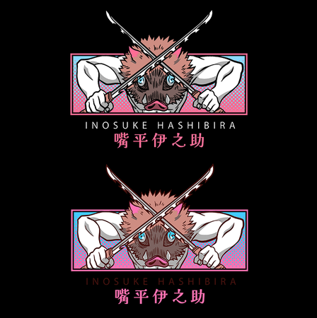 Koszulka Biała Demon Slayer / Kimetsu no Yaiba / Miecz zabójcy demonów - WYBIERZ KOLOR KOSZULKI I FASON