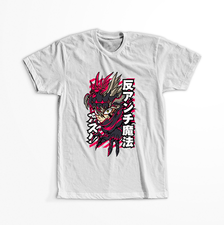 Koszulka Biała - Black Clover - WYBIERZ KOLOR KOSZULKI I FASON