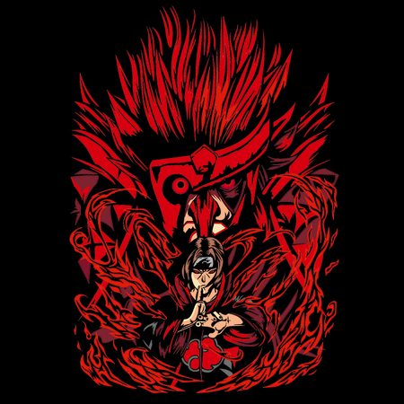 Koszulka Czarna Naruto / Boruto - WYBIERZ KOLOR KOSZULKI I FASON