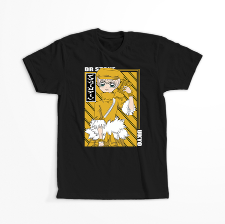 Koszulka Czarna Dr. Stone - WYBIERZ KOLOR KOSZULKI I FASON