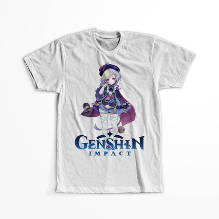 Koszulka Biała Genshin Impact - Qiqi - WYBIERZ KOLOR KOSZULKI I FASON
