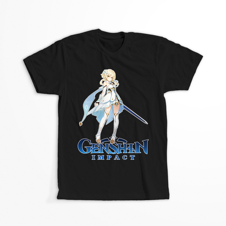 Koszulka Czarna Genshin Impact - Traveler Lumine - WYBIERZ KOLOR