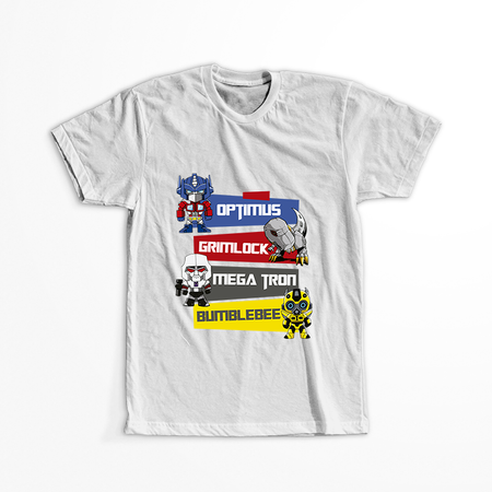 Koszulka Biała Transformers WYBIERZ KOLOR KOSZULKI I FASON