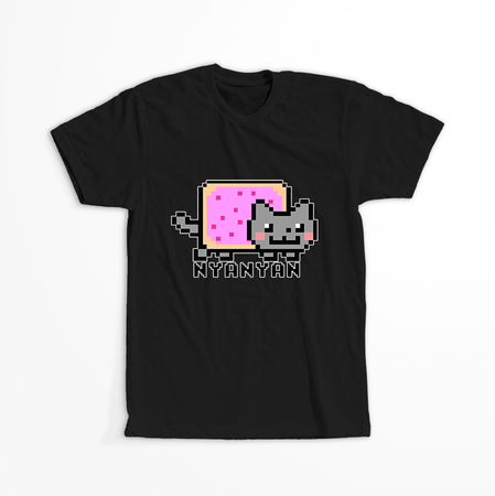 Koszulka Czarna NyaNyan WYBIERZ KOLOR KOSZULKI I FASON