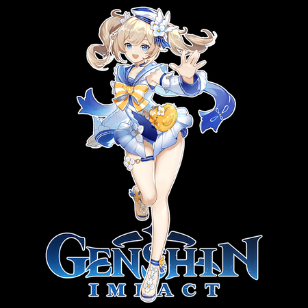 Koszulka Czarna Genshin Impact - Barbara - WYBIERZ KOLOR KOSZULKI I FASON