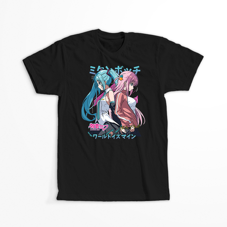 Koszulka Czarna Bocchi the Rock! & Hatsune Miku - WYBIERZ KOLOR KOSZULKI I FASON