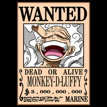 Koszulka Czarna One Piece - WYBIERZ KOLOR KOSZULKI I FASON