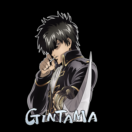 Koszulka Czarna Gintama WYBIERZ KOLOR KOSZULKI I FASON