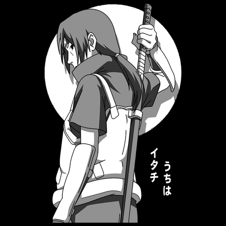 Koszulka Czarna Naruto / Boruto - WYBIERZ KOLOR KOSZULKI I FASON