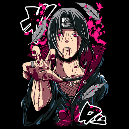 Koszulka Czarna Naruto / Boruto - WYBIERZ KOLOR KOSZULKI I FASON