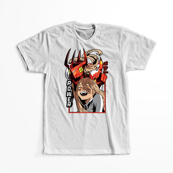 Koszulka Biała  Chainsaw Man WYBIERZ KOLOR KOSZULKI I FASON