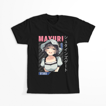 Koszulka Czarna - Steins;Gate - WYBIERZ KOLOR KOSZULKI I FASON