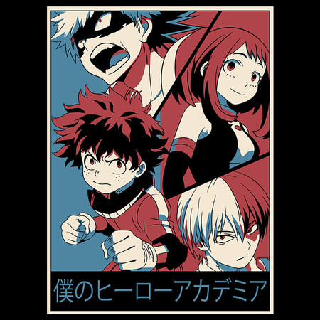 Koszulka Biała My Hero Academia / Akademia bohaterów - WYBIERZ KOLOR KOSZULKI I FASON