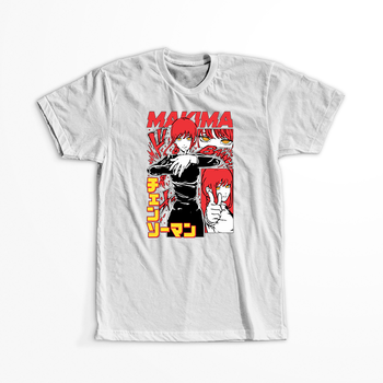 Koszulka Biała Chainsaw Man WYBIERZ KOLOR KOSZULKI I FASON