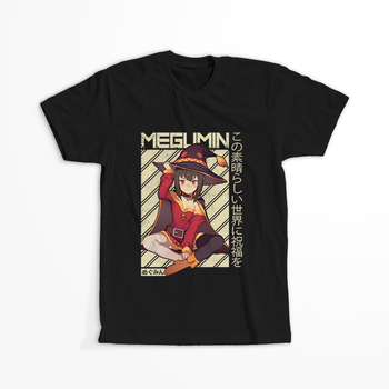 Koszulka Czarna KonoSuba: God's Blessing on This Wonderful World! / Kono Subarashii Sekai ni Shukufuku wo! - WYBIERZ KOLOR KOSZULKI I FASON