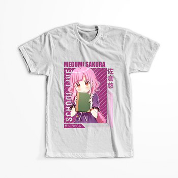 Koszulka Biała Gakkou Gurashi! - WYBIERZ KOLOR KOSZULKI I FASON