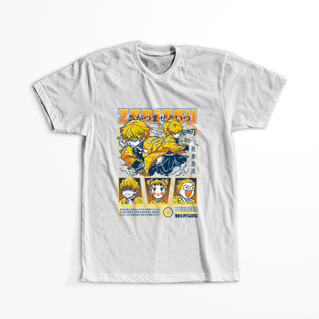 Koszulka Biała Demon Slayer / Kimetsu no Yaiba / Miecz zabójcy demonów - WYBIERZ KOLOR KOSZULKI I FASON