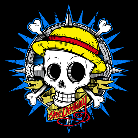 Koszulka Czarna One Piece - WYBIERZ KOLOR KOSZULKI I FASON