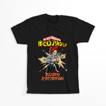 Koszulka Czarna My Hero Academia / Akademia bohaterów - WYBIERZ KOLOR KOSZULKI I FASON