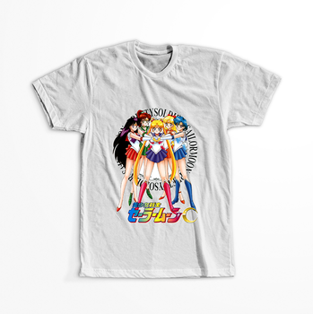 Koszulka Biała Sailor Moon WYBIERZ KOLOR KOSZULKI I FASON