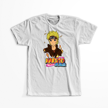 Koszulka Biała Naruto / Boruto - WYBIERZ KOLOR KOSZULKI I FASON