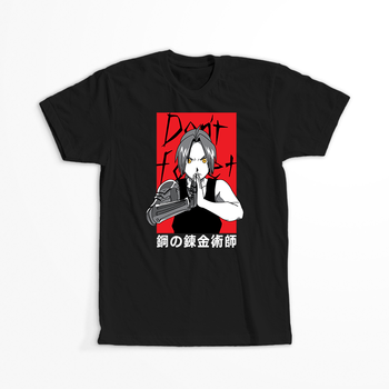 Koszulka Czarna Fullmetal Alchemist - WYBIERZ KOLOR KOSZULKI I FASON