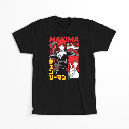 Koszulka Czarna Chainsaw Man WYBIERZ KOLOR KOSZULKI I FASON