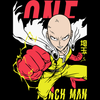 Koszulka Czarna One-Punch Man - WYBIERZ KOLOR KOSZULKI I FASON
