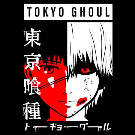 Koszulka Czarna Tokyo Ghoul - WYBIERZ KOLOR KOSZULKI I FASON