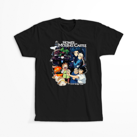Koszulka Czarna - Howl's Moving Castle - WYBIERZ KOLOR KOSZULKI I FASON