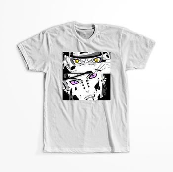 Koszulka Biała Naruto / Boruto - WYBIERZ KOLOR KOSZULKI I FASON