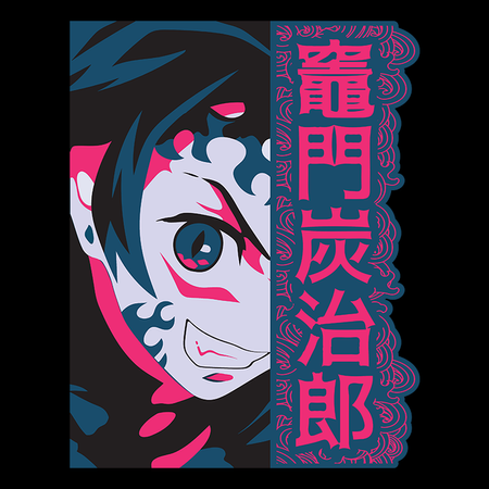 Koszulka Biała Demon Slayer / Kimetsu no Yaiba / Miecz zabójcy demonów - WYBIERZ KOLOR KOSZULKI I FASON