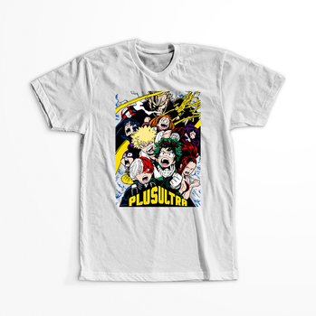 Koszulka Biała My Hero Academia / Akademia bohaterów - WYBIERZ KOLOR KOSZULKI I FASON