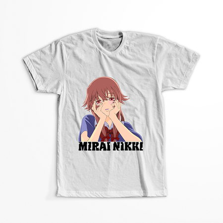 Koszulka Biała Mirai Nikki - WYBIERZ KOLOR KOSZULKI I FASON
