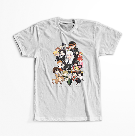 Koszulka Biała - Bungou Stray Dogs - WYBIERZ KOLOR KOSZULKI I FASON