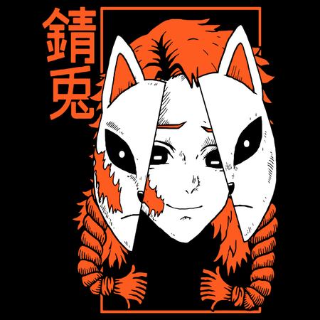 Koszulka Czarna Demon Slayer / Kimetsu no Yaiba / Miecz zabójcy demonów - WYBIERZ KOLOR KOSZULKI I FASON