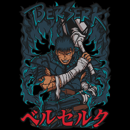 Koszulka Czarna - Berserk - WYBIERZ KOLOR KOSZULKI I FASON