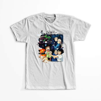 Koszulka Biała - Howl's Moving Castle - WYBIERZ KOLOR KOSZULKI I FASON