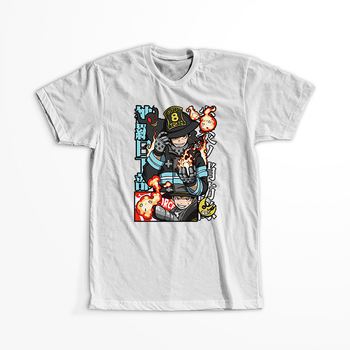 Koszulka Biała Fire Force - WYBIERZ KOLOR KOSZULKI I FASON