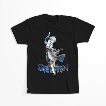 Koszulka Czarna Genshin Impact - Chongyun - WYBIERZ KOLOR KOSZULKI I FASON