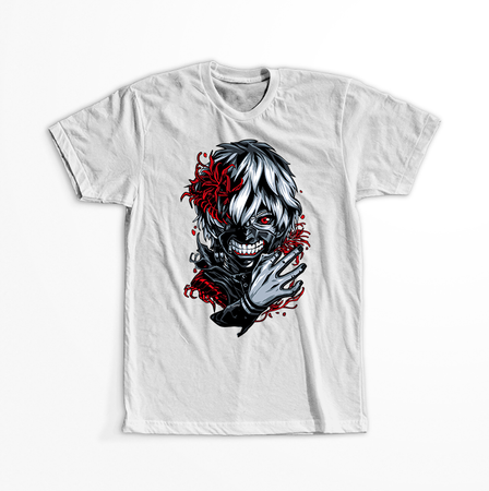 Koszulka Biała Tokyo Ghoul - WYBIERZ KOLOR KOSZULKI I FASON