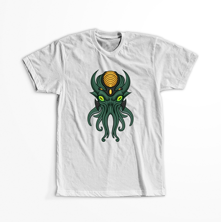 Koszulka Biała - Cthulhu - WYBIERZ KOLOR KOSZULKI I FASON