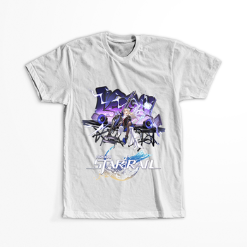 Koszulka Biała - Honkai Star Rail  - Serval  WYBIERZ KOLOR KOSZULKI I FASON